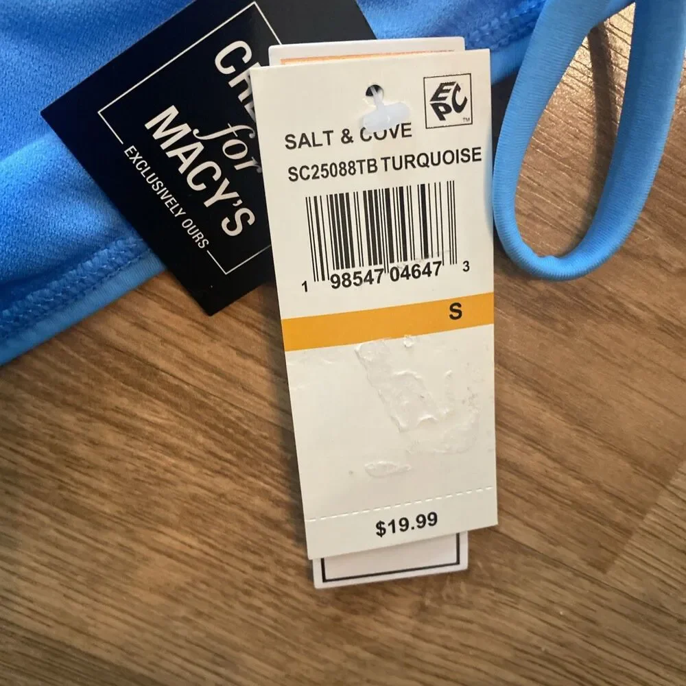 Salt + Cove Juniors' Crochet Ruffle-Trim Midkini & Hipster Bikini Set Size Small